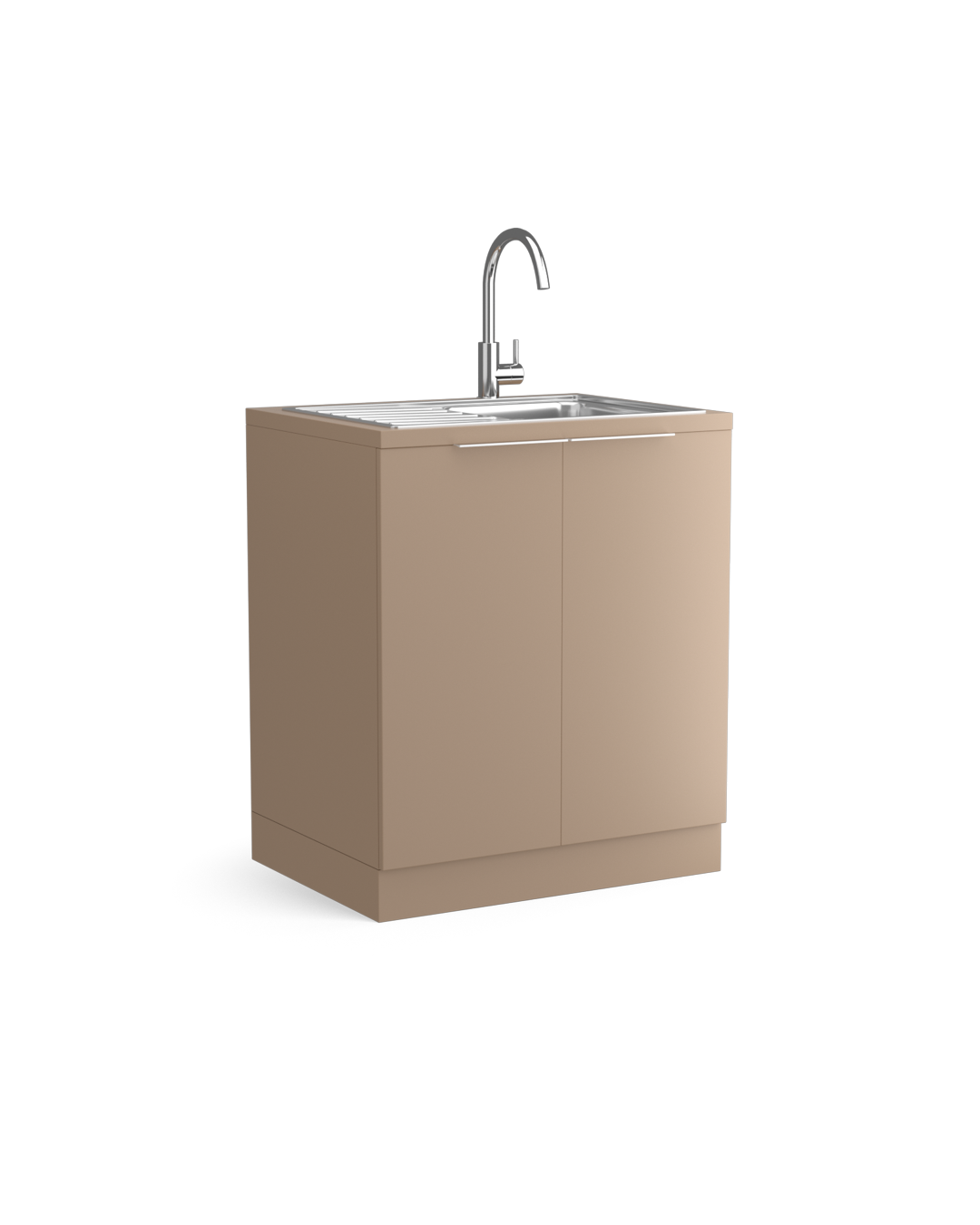 Colorbar sink - Beige wash cabinet - Chrome basin